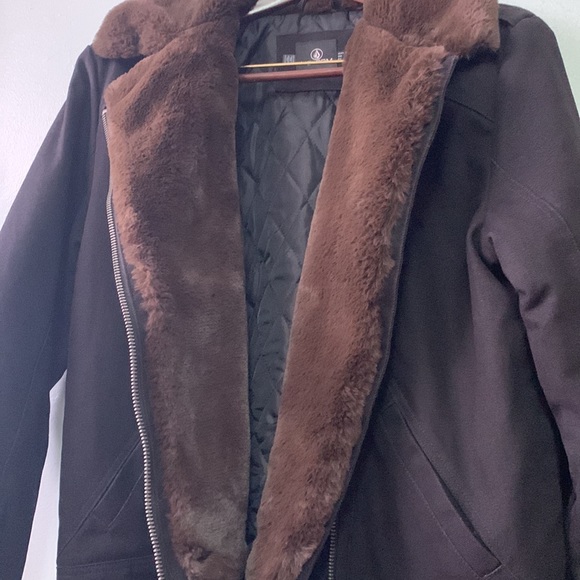 Volcom PerfectStone Faux Fur Lined Moto Jacket - Picture 14 of 15